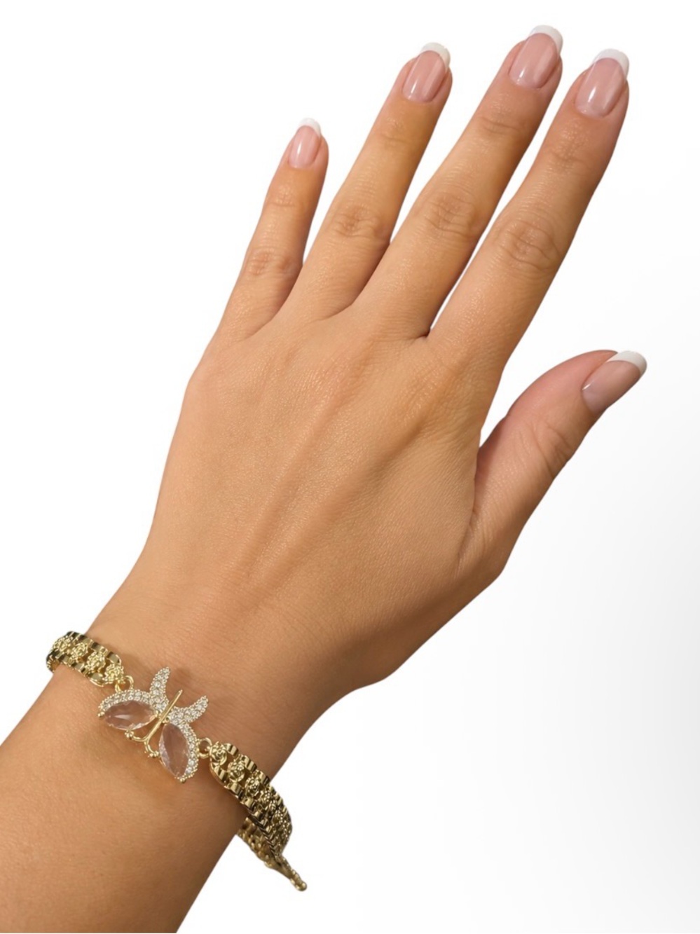 Butterfly Rolex Link Chain Bracelet 6-8"